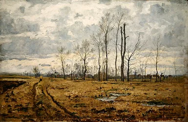 Paisagem no início da Primavera perto de Weimar