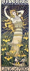 Cartaz para show da bailarina Liane de Pougy (1869-1950) no Folies Bergere, Paris