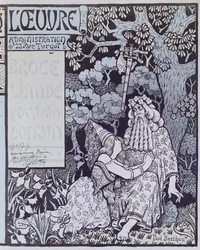 O Encantador Merlin e a Fada Vivien na Floresta de Broceliande, de 
