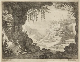 Cabreiro numa gruta