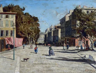 La canebiere, vista dos becos de Meilhan