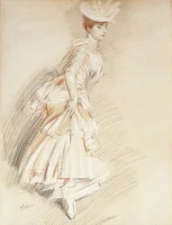 Uma Dama Elegante, De pé,