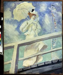 Mulher de branco. Pintura de Paul Cesar Helleu (1859-1927). Óleo sobre tela Impressionismo. Tamanho : 82x66cm. Museu Pushkin, Moscovo