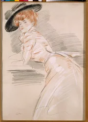 Madame Helleu em um chapéu