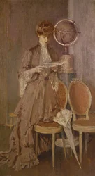 Retrato de Mme Helleu lendo uma carta