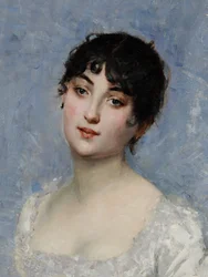 Jovem senhora de branco