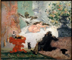 Uma Olympia moderna (óleo sobre tela