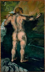 Banhista na rocha (óleo sobre tela)