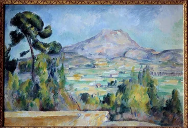 La montagne sainte Victoire Pintura de Paul Cezanne (1839-1906) 1887-1890 Sol. 0,65x0,92 m Paris, musee d