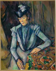 Senhora de azul (óleo sobre tela)