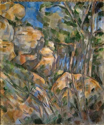 Rochers pres des grottes au-dessus de Chateau-Noir (óleo sobre tela)
