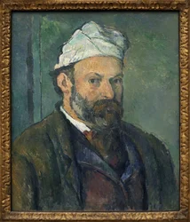 Auto-retrato. Pintura de Paul Cezanne (1839-1906), óleo sobre tela por volta de 1880. Arte Francesa