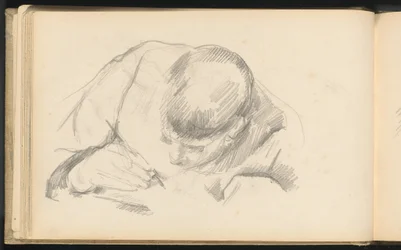 O filho do artista a escrever, c.1887 (grafite)