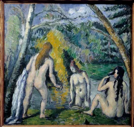 Três Pais por Paul Cezanne (1839-1906). 1879