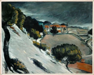 Cézanne, derretimento de neve em L&39;Estaque1870
