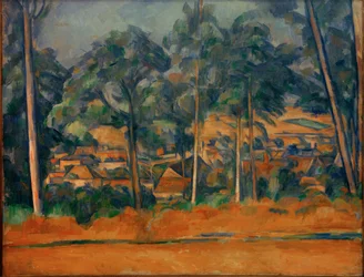 Aldeia atrás das árvores