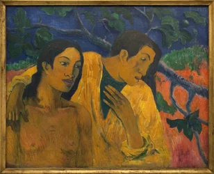 Vôo (idílio taitiano). Pintura de Paul Gauguin (1848-1903), Oil On Canvas