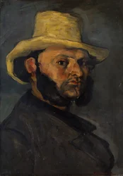 Gustave Boyer b. 1840 em um chapéu de palha, 1870-71.