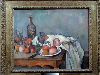Still Life with Onions Painting de Paul Cezanne (1839-1906) 1895 Sun. 0,66x0,82 m. Paris, Musee d