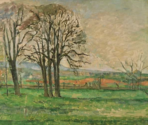 As árvores nuas em Jas de Bouffan, 1885-1886