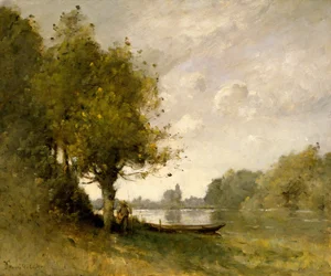 Uma lagoa perto de Nangis, 1880-95.