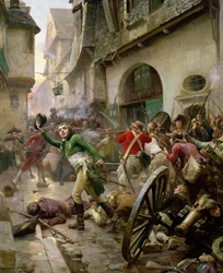 Henri de La Rochejaquelein (1772-94) na Batalha de Cholet, 17 de outubro de 1793