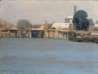 Shrewsbury Docks (óleo sobre tela)