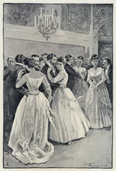Ilustração para Anna Karenina: Kitty at the ball (litho)
