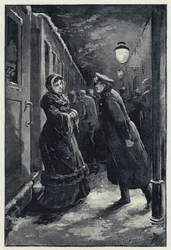 Ilustração para Anna Karenina: Vronsky encontra Anna na estação (litho)