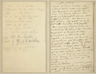 Lista de Endereços; Página do manuscrito [reto]