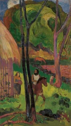 Cavaleiro em frente à cabana, 1902.