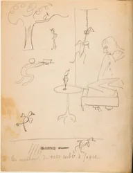 Desenho de um álbum de desenhos produzidos para o jovem Jacques Bousquet, 1889-90