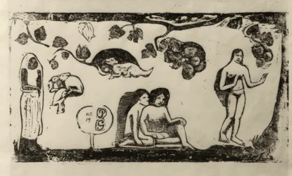 Mulheres, animais e folhagem