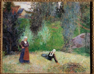 First Flowers of Brittany Painting de Paul Gauguin (1848-1903)