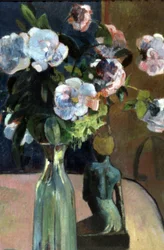 Francês: Nature morte à la statuette, ou Roses et statuette Roses and Statuette