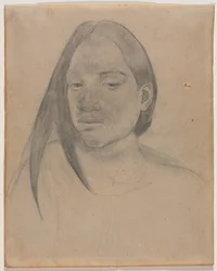 Cabeça de uma mulher taitiana, 1891.
