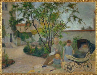 Jardim em Vaugirard, ou a família do pintor no jardim