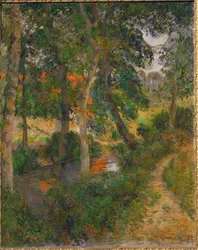 La sente du pere Jean ou les toits rouges (óleo sobre tela)