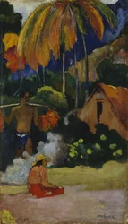 Paisagem no Taiti (Mahana Maà)