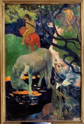 Le cheval blanc Painting de Paul Gauguin (1848-1903) 1898 Sun. 1,4x0,91 m Paris, musee d