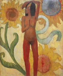 Figura feminina nua com girassóis (ou Mulher das Caraíbas)
