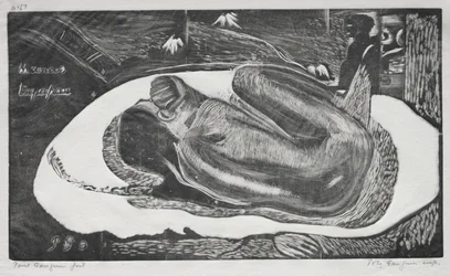Noé: Fazendo Yupapau vigiado pelas esposas dos mortos, 1893-94.