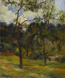 Paisagem da Normandia: vaca em um prado, 1884
