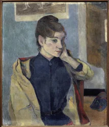 Retrato de Madeleine Bernard (1871-1895) - Pintura de Paul Gauguin (1848-1903), óleo sobre tela, 72x58 cm