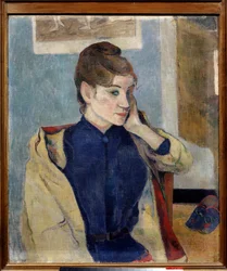 Retrato de Madeleine Bernard Painting de Paul Gauguin (1848-1903) 1888 Sun. 0,72 x 0,58 m. Grenoble. Museu de Belas Artes