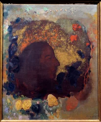 Retrato de Paul Gauguin (1848-1903). Pintura por Odilon Redon (1840-1916)