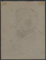 Perfil Busto de um homem verso, 1870s.