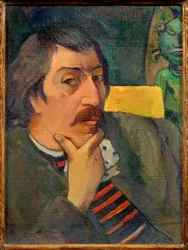 Autorretrato com ídolo do Taiti (pintura sobre tela)