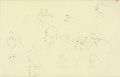 Estudos de cabeças e figuras, c.1893