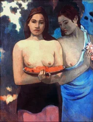 Taiti: duas mulheres taitianas, Paul Gauguin (1899)